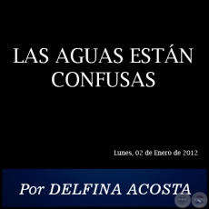 LAS AGUAS ESTÁN CONFUSAS - Por DELFINA ACOSTA - Lunes, 02 de Enero de 2012